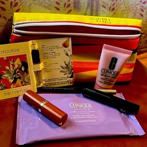 Clinique Samples & Cloth Makeup Bag